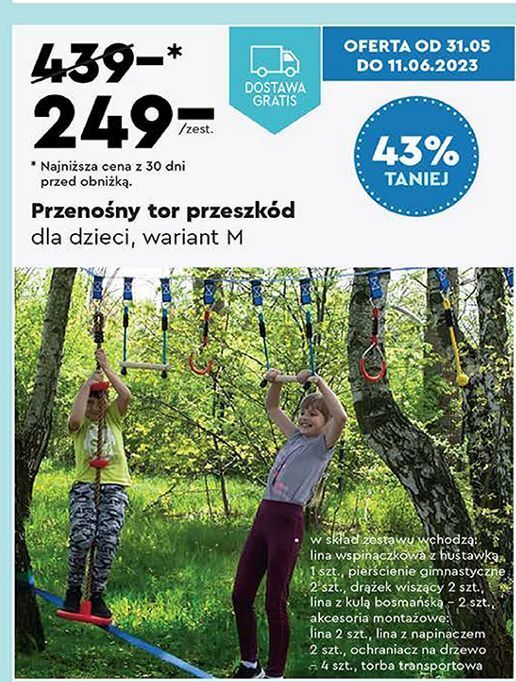 Biedronka Przenośny tor przeszkód dla dziecie wariant m oferta