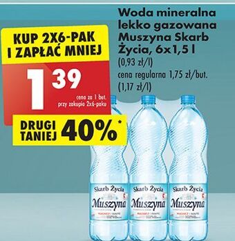 Biedronka Woda lekko gazowana muszyna skarb życia oferta