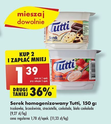 Biedronka Serek brzoskwinia tutti oferta