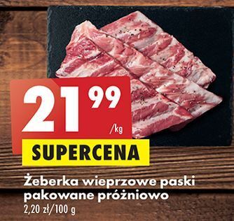 Biedronka Żeberka wieprzowe paski oferta