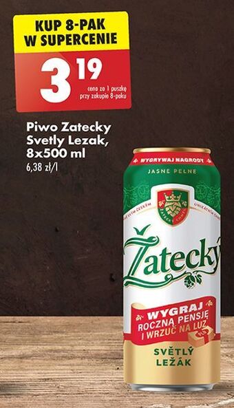 Biedronka Piwo zatecky svetly lezak oferta