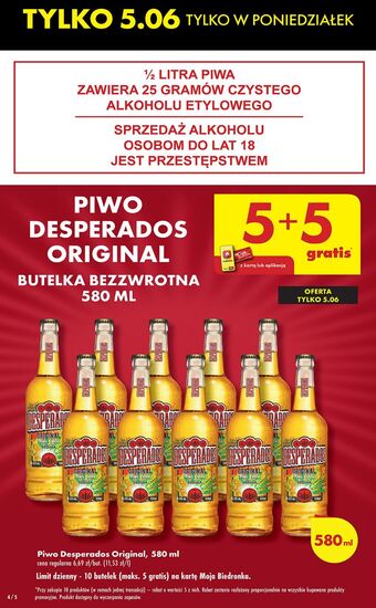 Biedronka Piwo desperados oferta