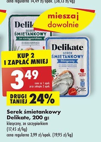 Biedronka Serek śmietankowy klasyczny delikate oferta