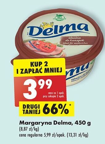 Biedronka Margaryna delma do kanapek oferta