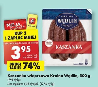 Biedronka Kaszanka wieprzowa kraina wędlin oferta