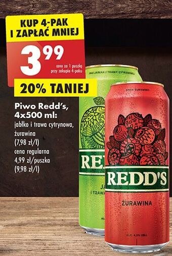 Biedronka Piwo redd's jabłko i trawa cytrynowa oferta