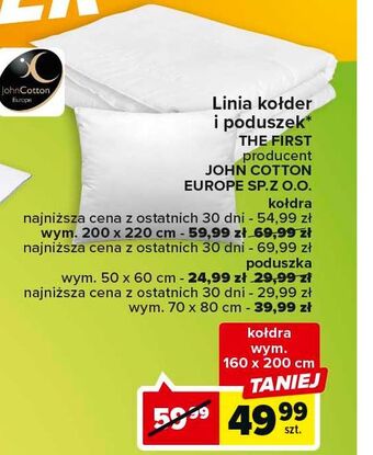 Carrefour Kołdra the first 160 x 200 cm john cotton oferta