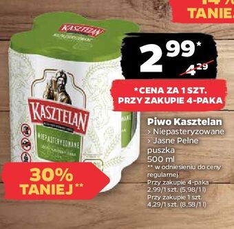 Netto Piwo kasztelan jasne pełne oferta