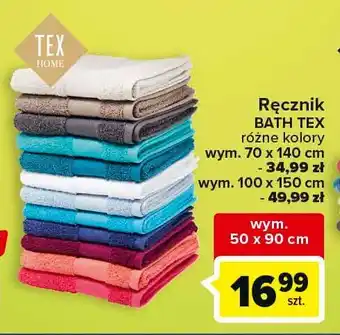 Carrefour Ręcznik 100 x 150 cm tex home oferta