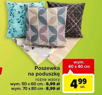 Carrefour Poszewka na poduszkę 50 x 60 cm oferta