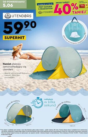 Biedronka Namiot samorozkładający się utendors oferta