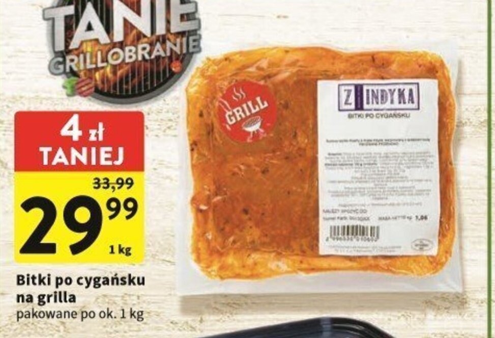 Intermarche Bitki po cygańsku na grilla 1 kg oferta