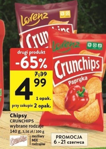 Intermarche Chipsy CRUNCHIPS 140g oferta