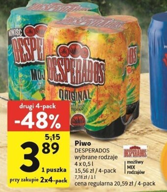 Intermarche Piwo DESPERADOS 4x0,5l oferta