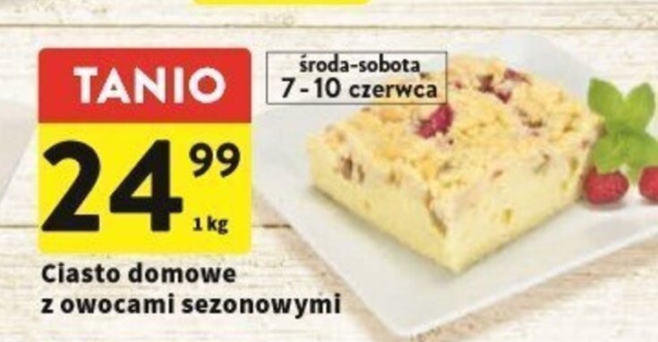 Intermarche Ciasto domowe z owocami sezonowymi 1kg oferta