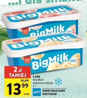Intermarche Lody BIG MILK 1l oferta