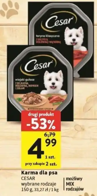 Intermarche Karma dla psa CESAR 150g oferta