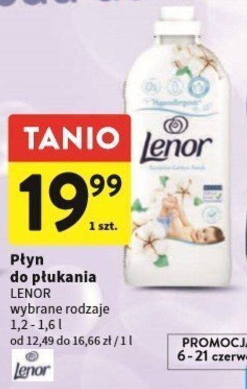 Intermarche Płyn do płukania LENOR 1,2-1,6l oferta