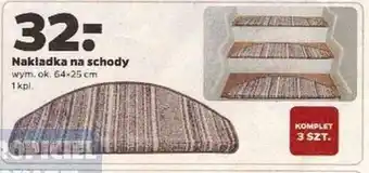 Nakładka na schody wym. 64x25cm 3sztuki