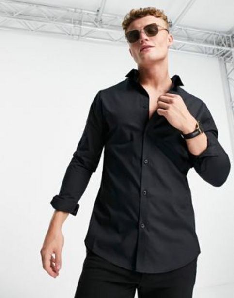 ASOS River island – czarna koszula popelinowa z długim rękawem oferta
