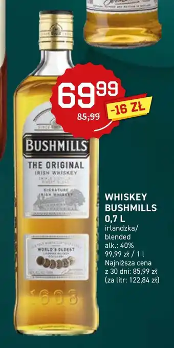 Duży Ben BUSHMILLS Whiskey 0,7l oferta