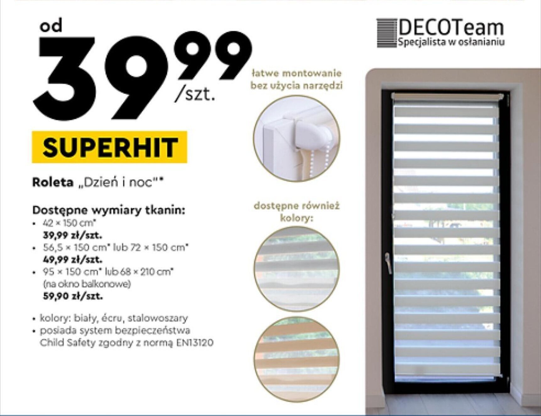 Biedronka DECOTeam Roleta ,,Dzień i noc"* oferta