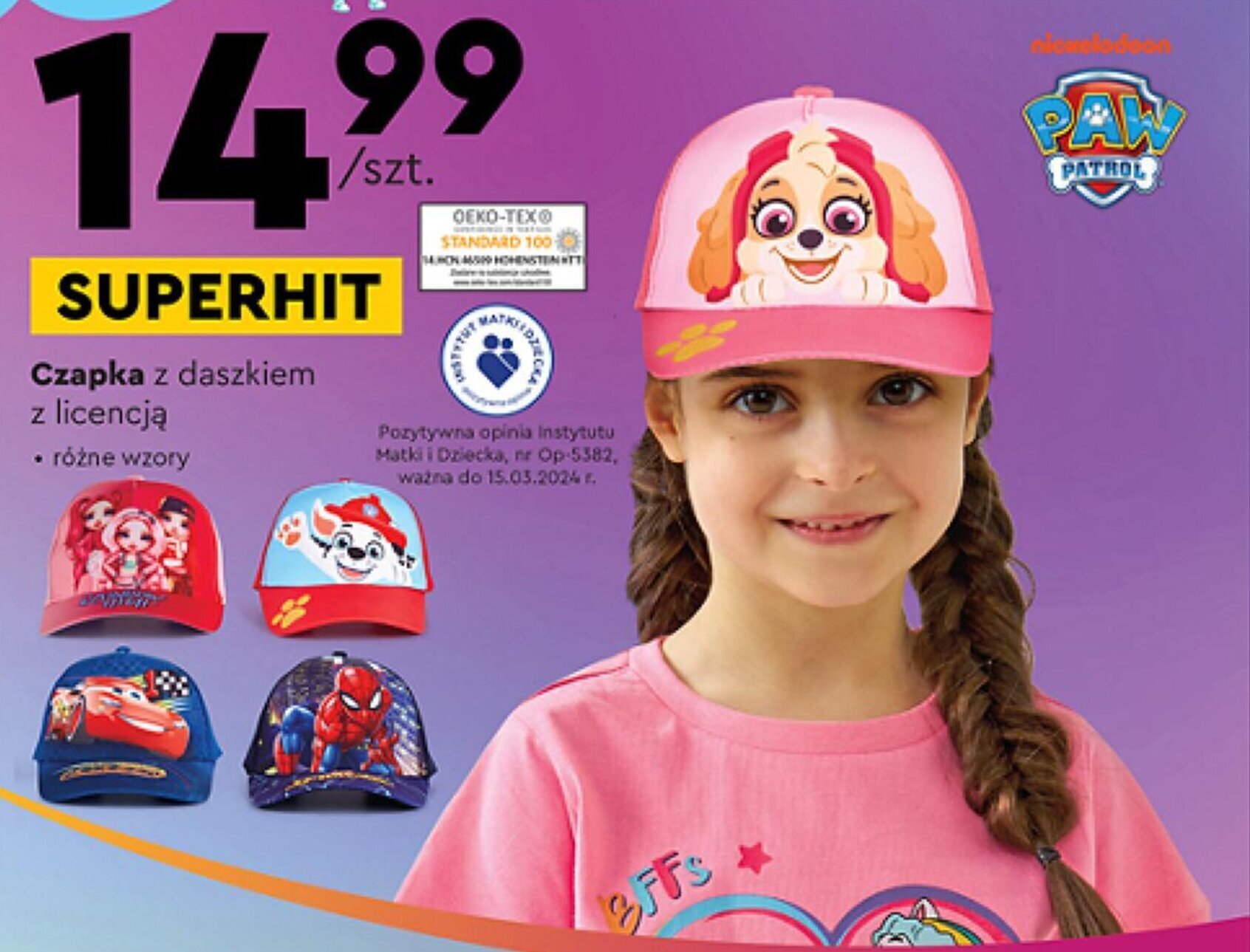 Biedronka Czapka z daszkiem z licencją oferta