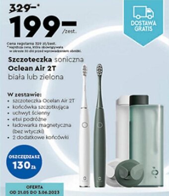 Biedronka Szczoteczka soniczna Oclean Air 2T oferta