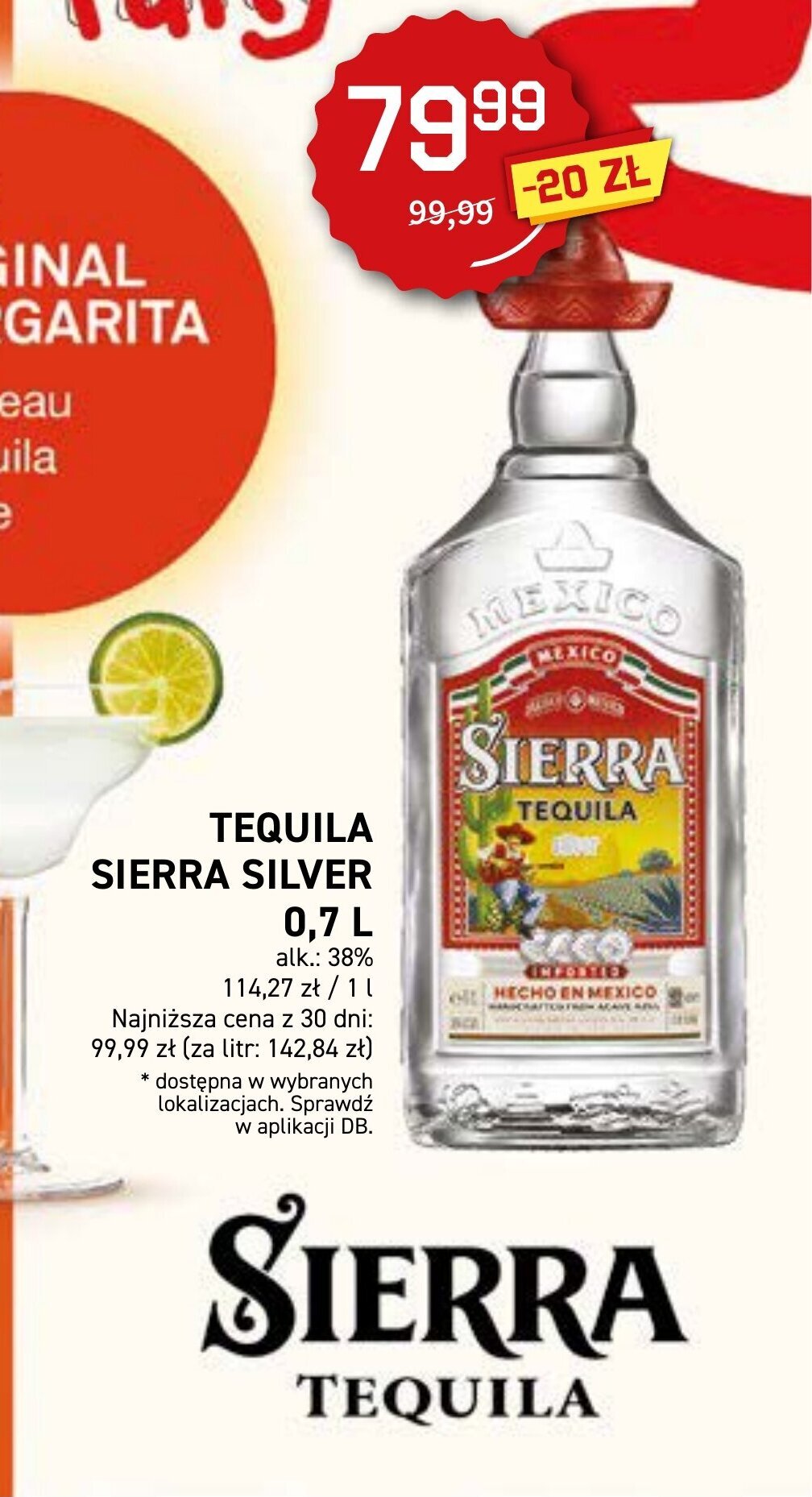 Duży Ben SIERRA SILVER Tequila 0,7l oferta