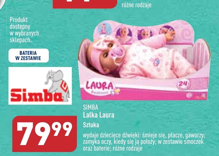 ALDI SIMBA Lalka Laura oferta