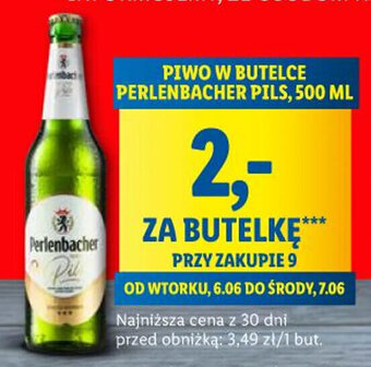 Lidl PERLENBACHER PIWO W BUTELCE PILS, 500 ML oferta