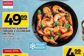 Krewetki surowe obrane z ogonkami 750g