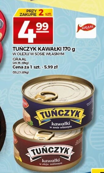 Topaz Tuńczyk kawałki Graal 170g oferta