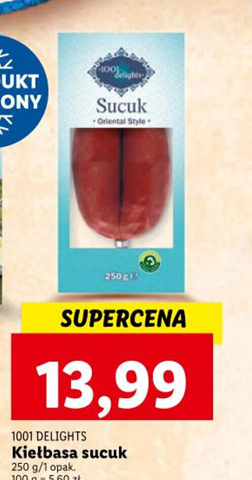 Lidl 1001 DELIGHTS Kiełbasa sucuk 250 g oferta