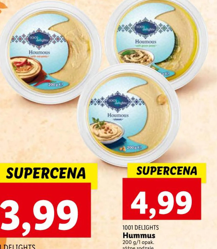 Lidl 1001 DELIGHTS Houmous 200g oferta
