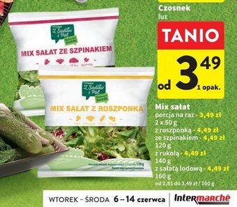 Intermarche Mix sałat z roszponką z sadów i pól oferta