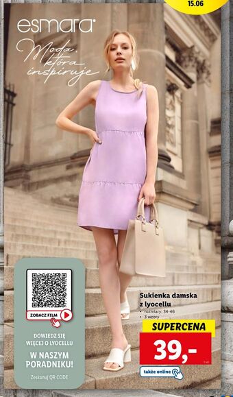 Lidl Sukienka damska z lyocellu 34-46 esmara oferta
