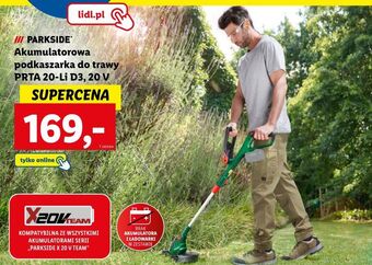 Lidl Podkaszarka akumulatorowa 20 v parkside oferta