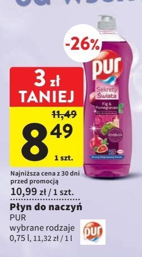Intermarche Płyn do naczyń figa i granat pur sekrety świata oferta