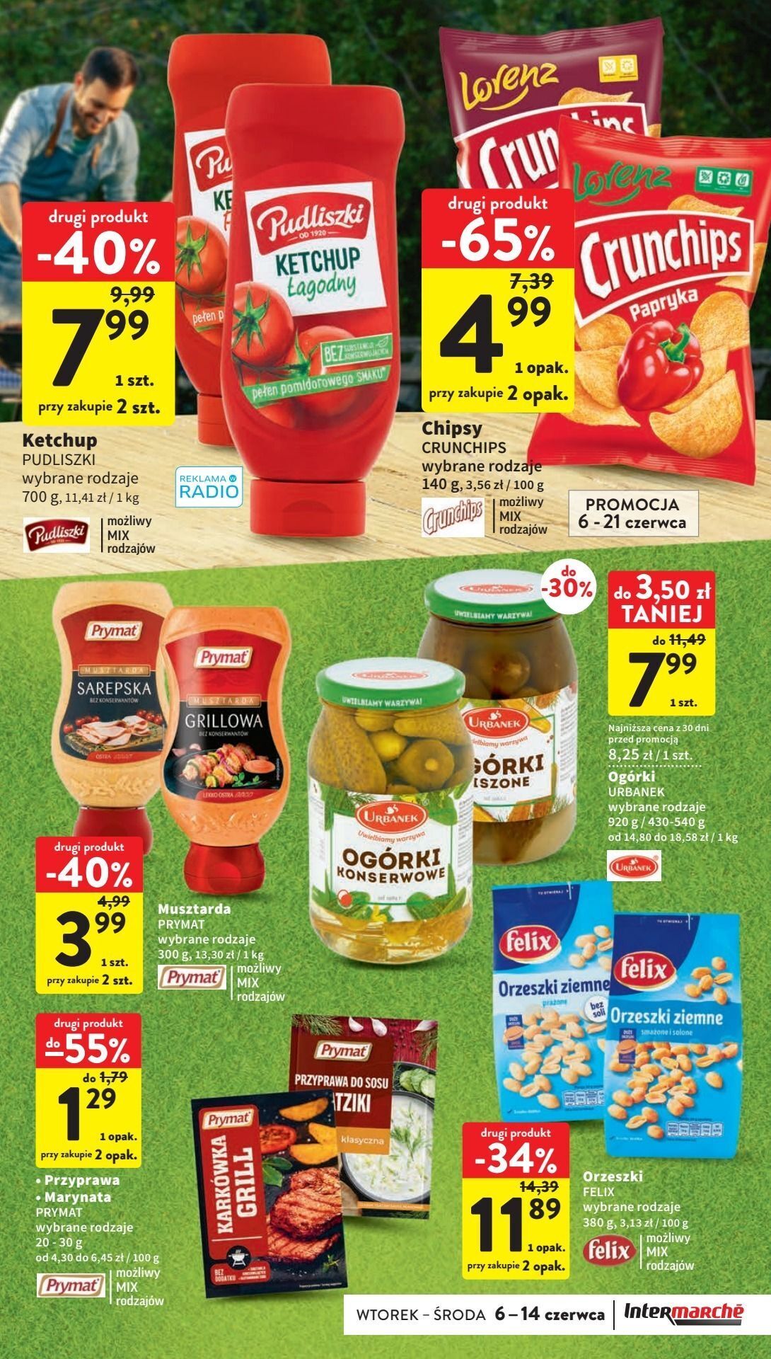 Intermarche Chipsy pieczone żeberka crunchips oferta