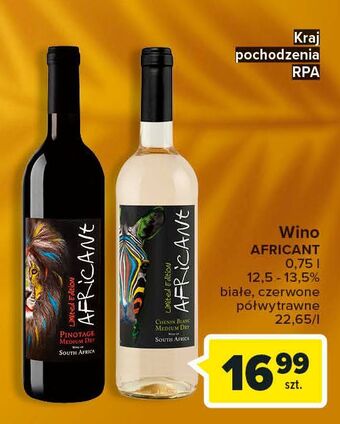 Carrefour Wino africant medium dry oferta
