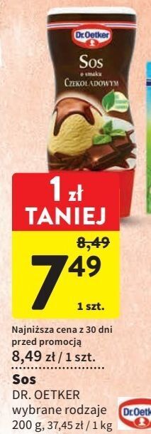 Intermarche Sos czekoladowy dr. oetker oferta