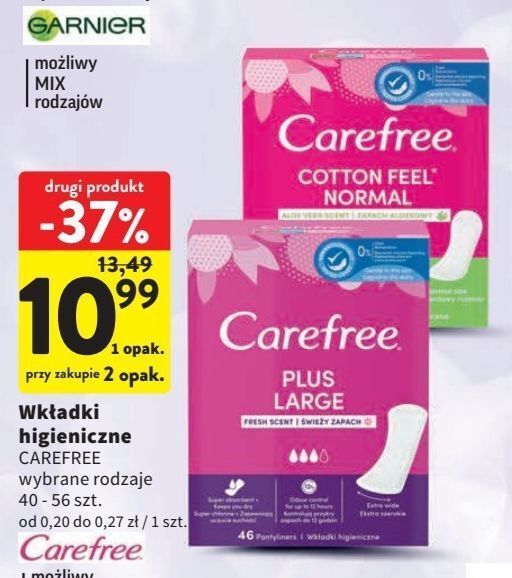 Intermarche Wkładki cotton aloe carefree oferta