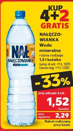 Kaufland Woda niegazowana nałęczowianka oferta