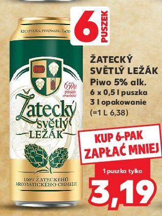Kaufland Piwo zatecky svetly lezak oferta