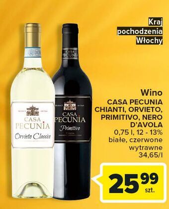 Carrefour Wino wytrawne casa pecunia nero d'avola oferta