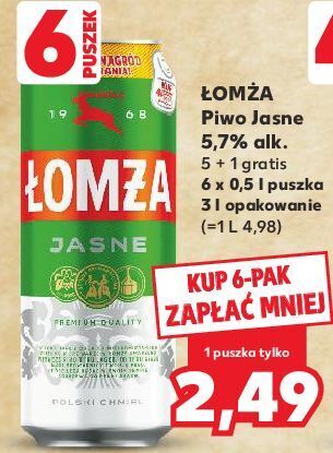 Kaufland Piwo łomża jasne (dawniej export) oferta