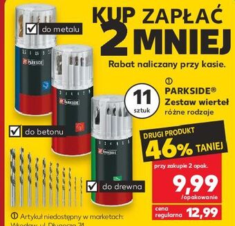 Kaufland Wiertła do drewna parkside oferta