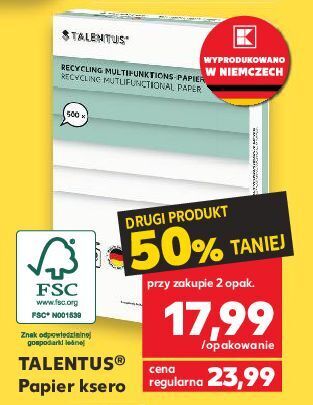 Kaufland Papier ksero a4 80 g talentus oferta