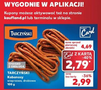 Kaufland Kabanosy wieprzowe tarczyński kabanos klasyczny oferta
